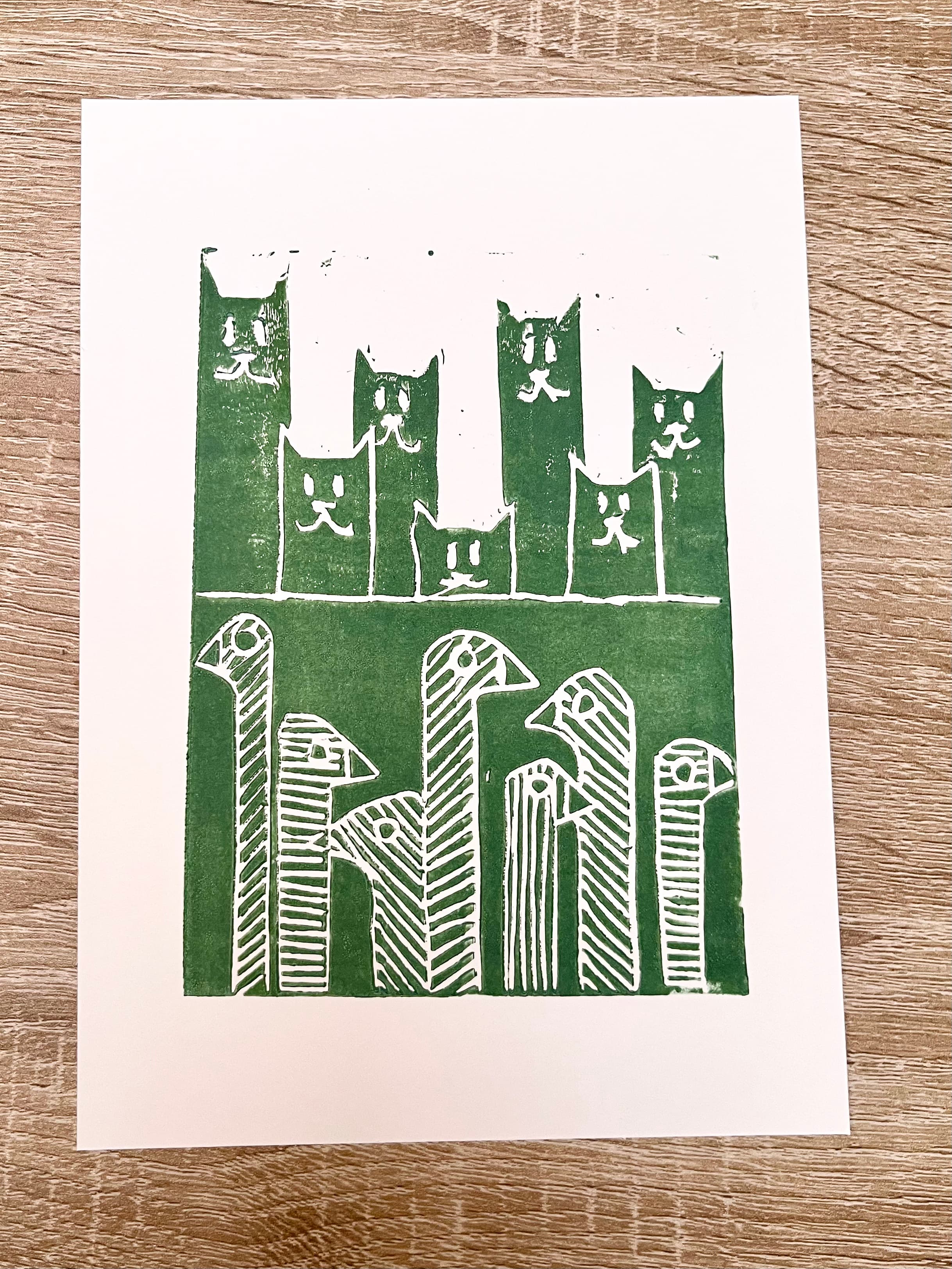 Snij & Stempel workshop voorbeeld bij Studio Kip in Wetteren - afbeelding 3