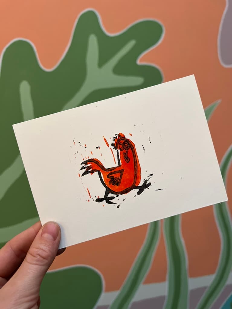 Snij & Stempel workshop voorbeeld bij Studio Kip in Wetteren - afbeelding 4